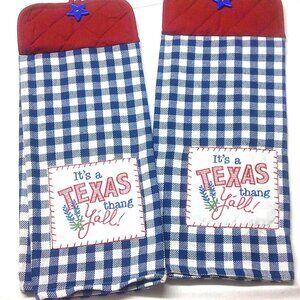 It's a Texas Thang Y'all Hanging Kitchen Towel set of 2 Full Towel